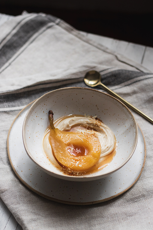White Wine Poached Pears