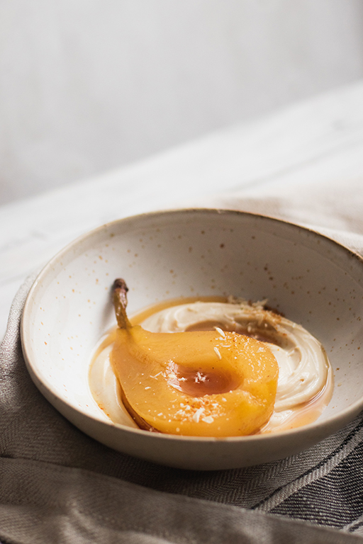 White Wine Poached Pears