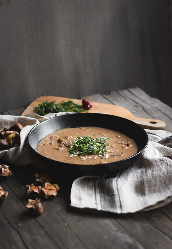 Chestnut and Mushroom Soup Recipe