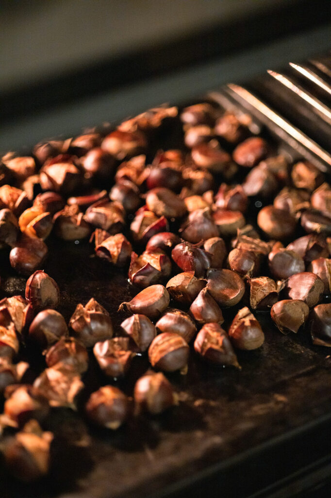 chestnuts in the oven